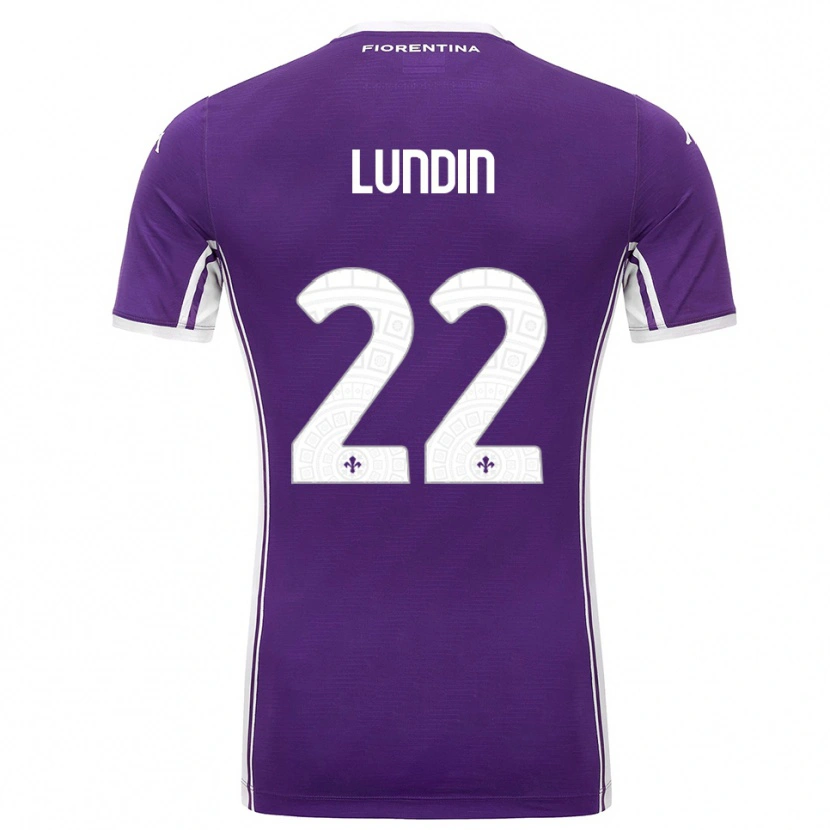 Danxen Damen Karin Lundin #22 Lila Weiß Heimtrikot Trikot 2025/26 T-Shirt