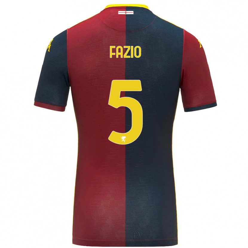Danxen Damen Lorenzo Fazio #5 Rot Königsblau Heimtrikot Trikot 2025/26 T-Shirt