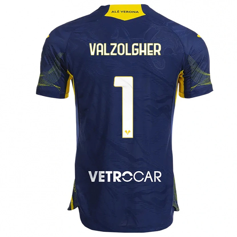 Danxen Damen Chiara Valzolgher #1 Marineblau Gelb Heimtrikot Trikot 2025/26 T-Shirt