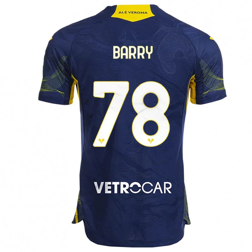 Danxen Damen Oumar Barry #78 Marineblau Gelb Heimtrikot Trikot 2025/26 T-Shirt