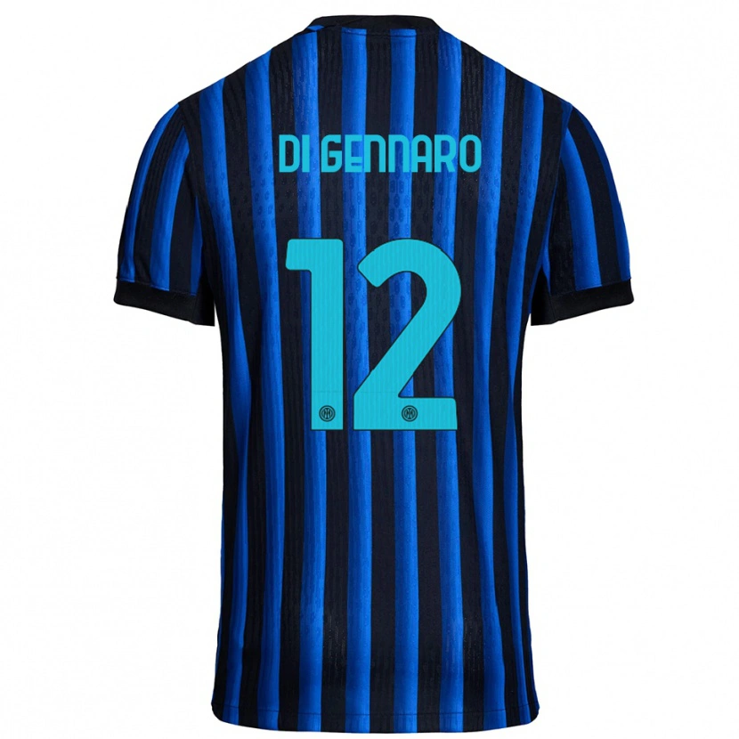 Danxen Damen Raffaele Di Gennaro #12 Schwarz Blau Heimtrikot Trikot 2025/26 T-Shirt