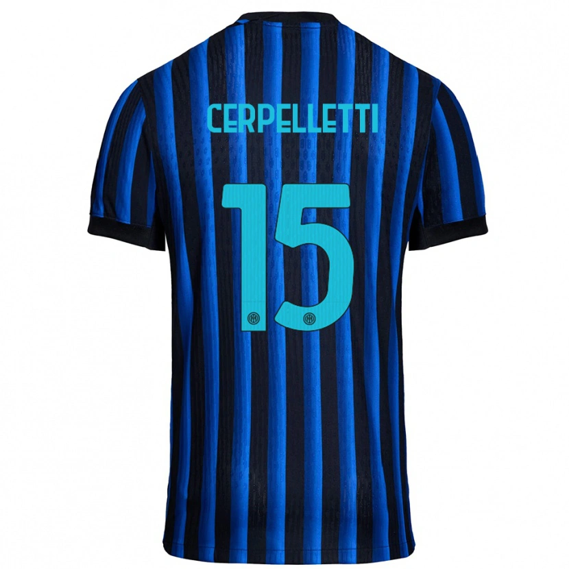Danxen Damen Filippo Cerpelletti #15 Schwarz Blau Heimtrikot Trikot 2025/26 T-Shirt