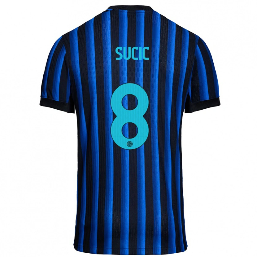 Danxen Damen Petar Sučić #8 Schwarz Blau Heimtrikot Trikot 2025/26 T-Shirt