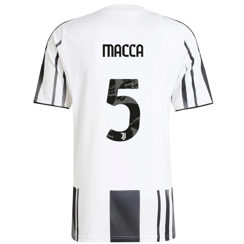 Danxen Damen Federico Macca #5 Weiß Schwarz Heimtrikot Trikot 2025/26 T-Shirt