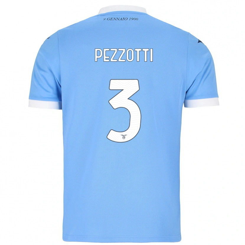 Danxen Damen Arianna Pezzotti #3 Himmelblau Weiß Heimtrikot Trikot 2025/26 T-Shirt