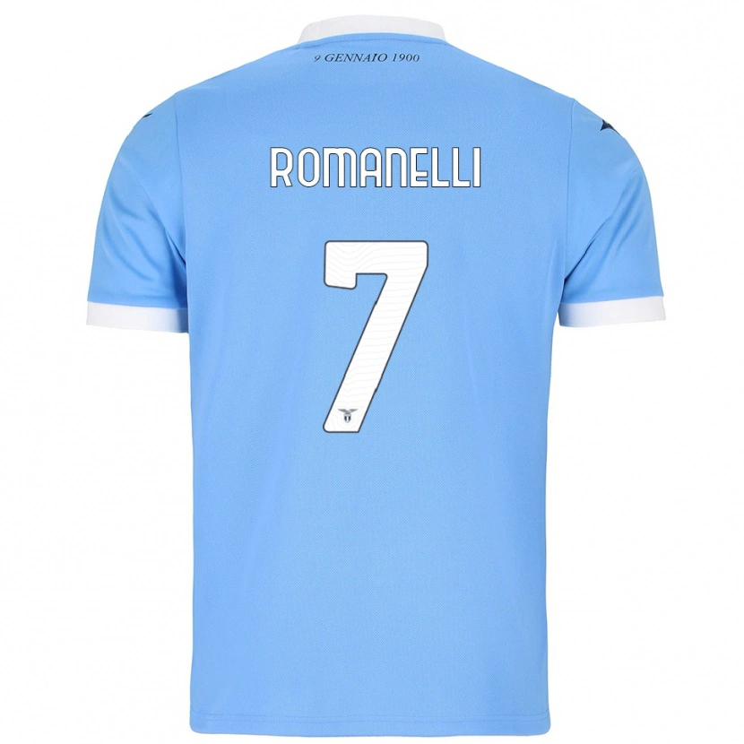 Danxen Damen Nicolas Romanelli #7 Himmelblau Weiß Heimtrikot Trikot 2025/26 T-Shirt