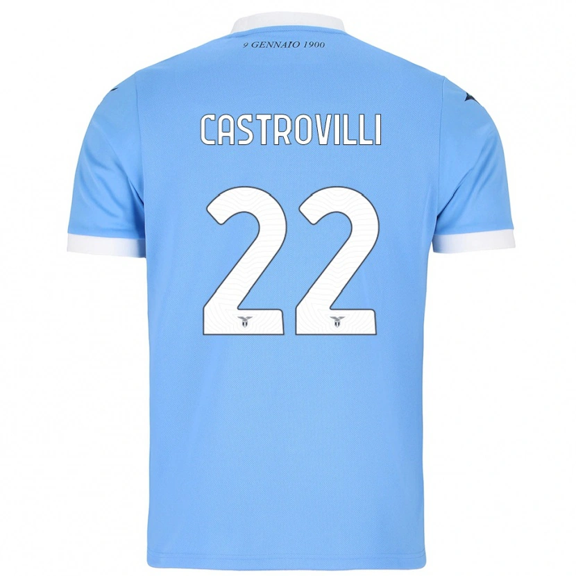 Danxen Damen Gaetano Castrovilli #22 Himmelblau Weiß Heimtrikot Trikot 2025/26 T-Shirt