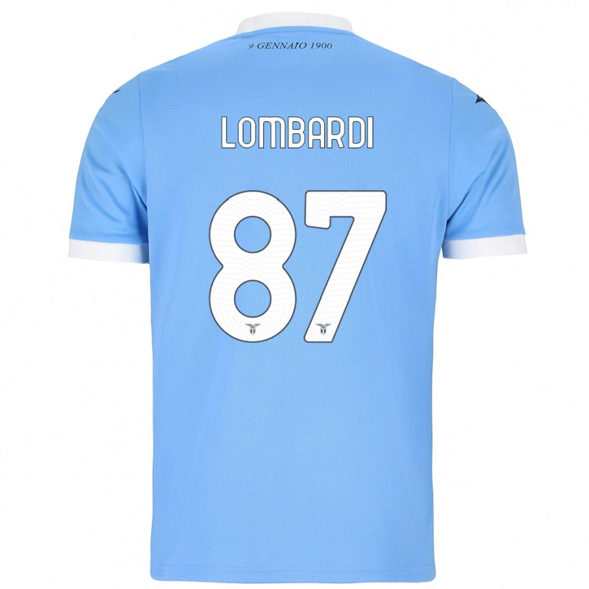 Danxen Damen Cristiano Lombardi #87 Himmelblau Weiß Heimtrikot Trikot 2025/26 T-Shirt
