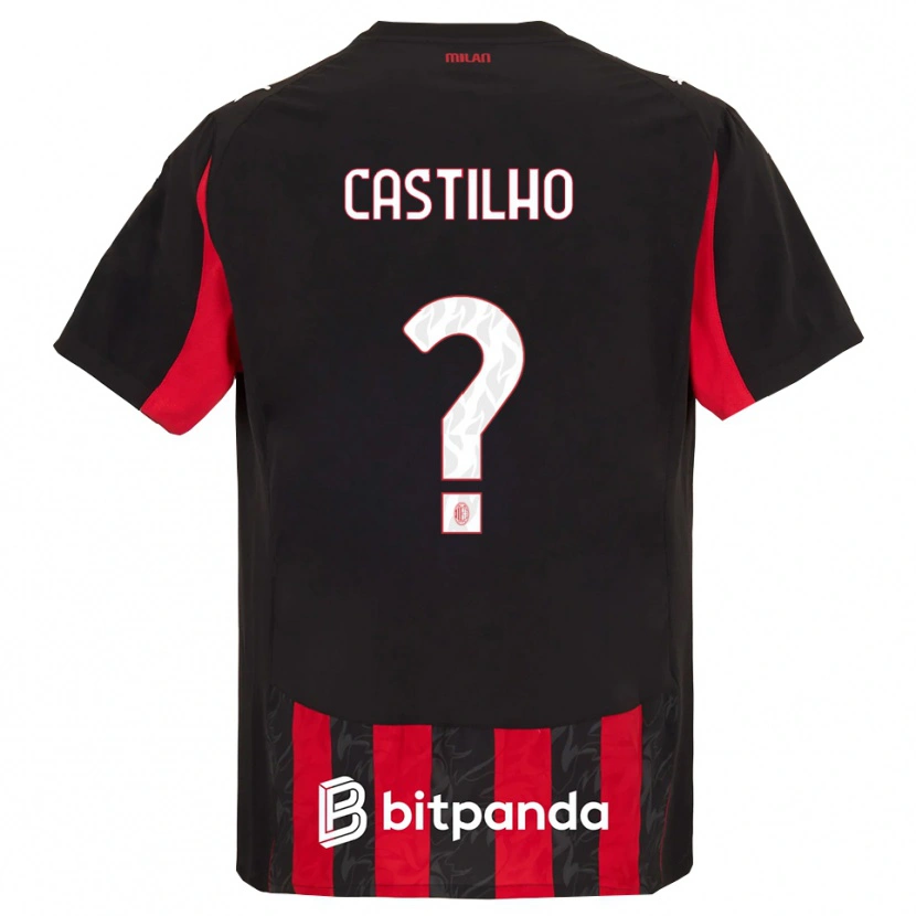 Danxen Damen Estevan Amaral Castilho #0 Rot Schwarz Heimtrikot Trikot 2025/26 T-Shirt