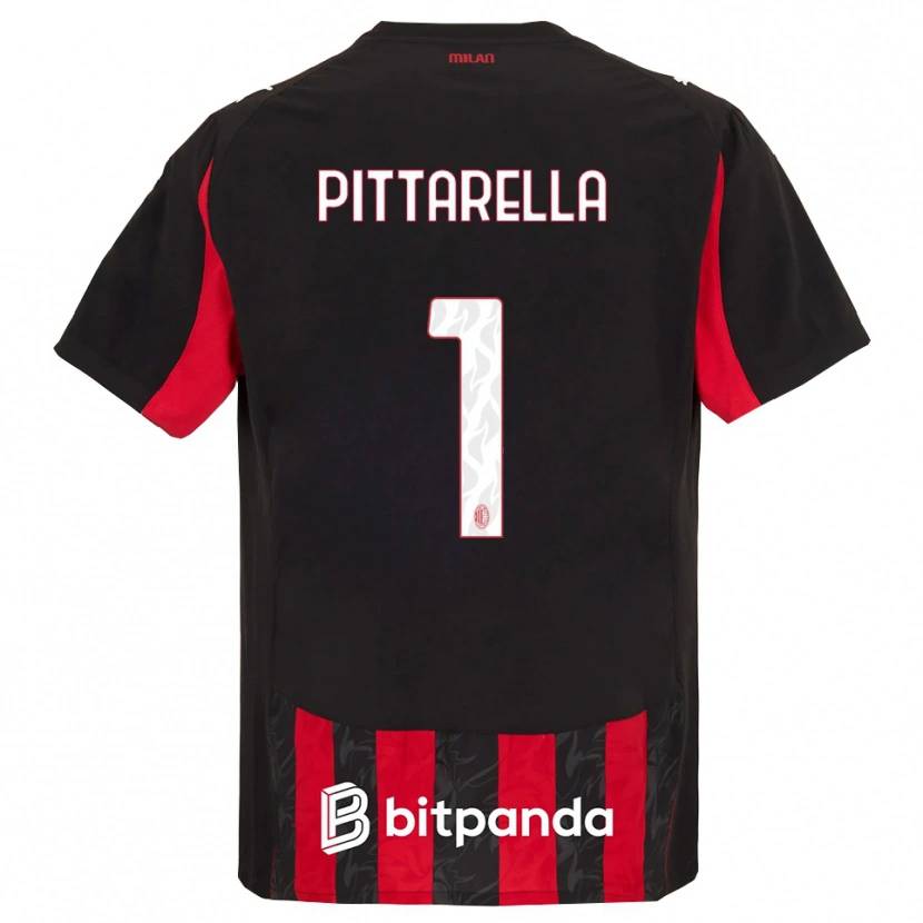 Danxen Damen Matteo Pittarella #1 Rot Schwarz Heimtrikot Trikot 2025/26 T-Shirt