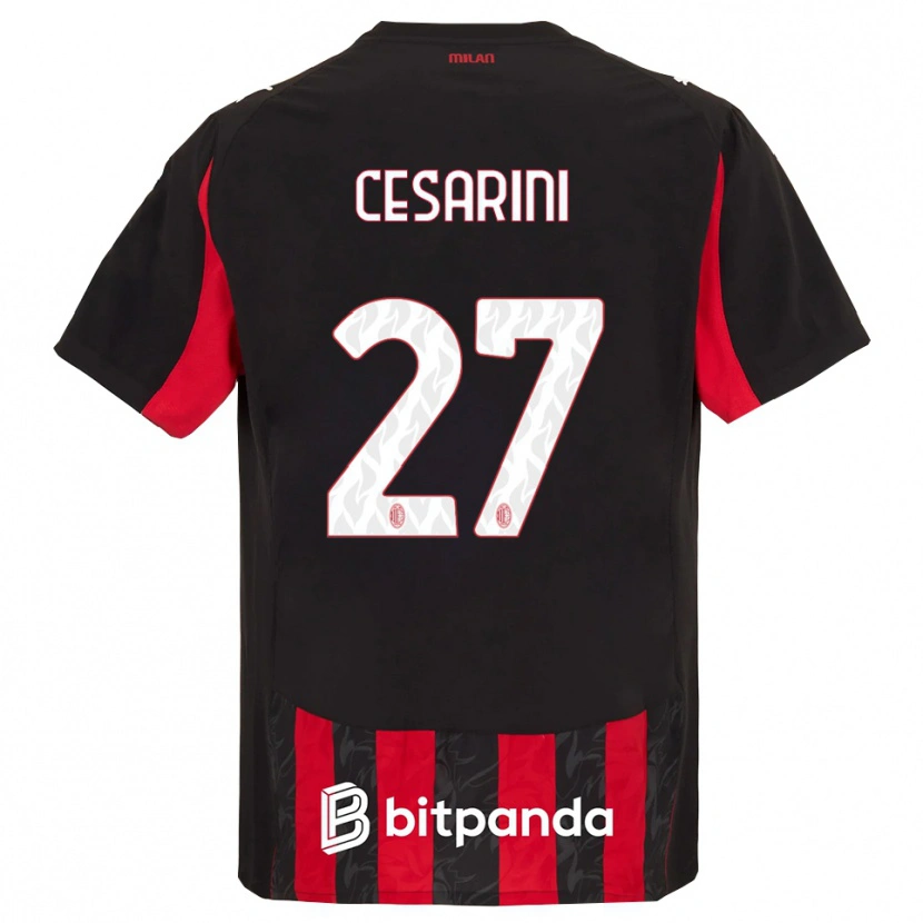 Danxen Damen Erin Maria Patrizia Cesarini #27 Rot Schwarz Heimtrikot Trikot 2025/26 T-Shirt