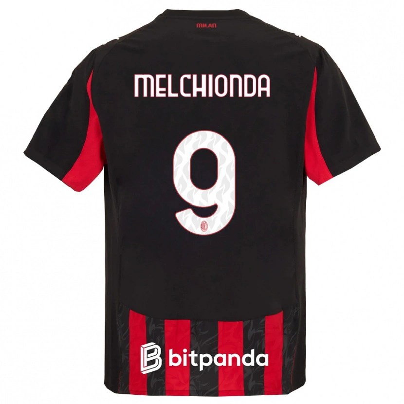 Danxen Damen Marco Melchionda #9 Rot Schwarz Heimtrikot Trikot 2025/26 T-Shirt