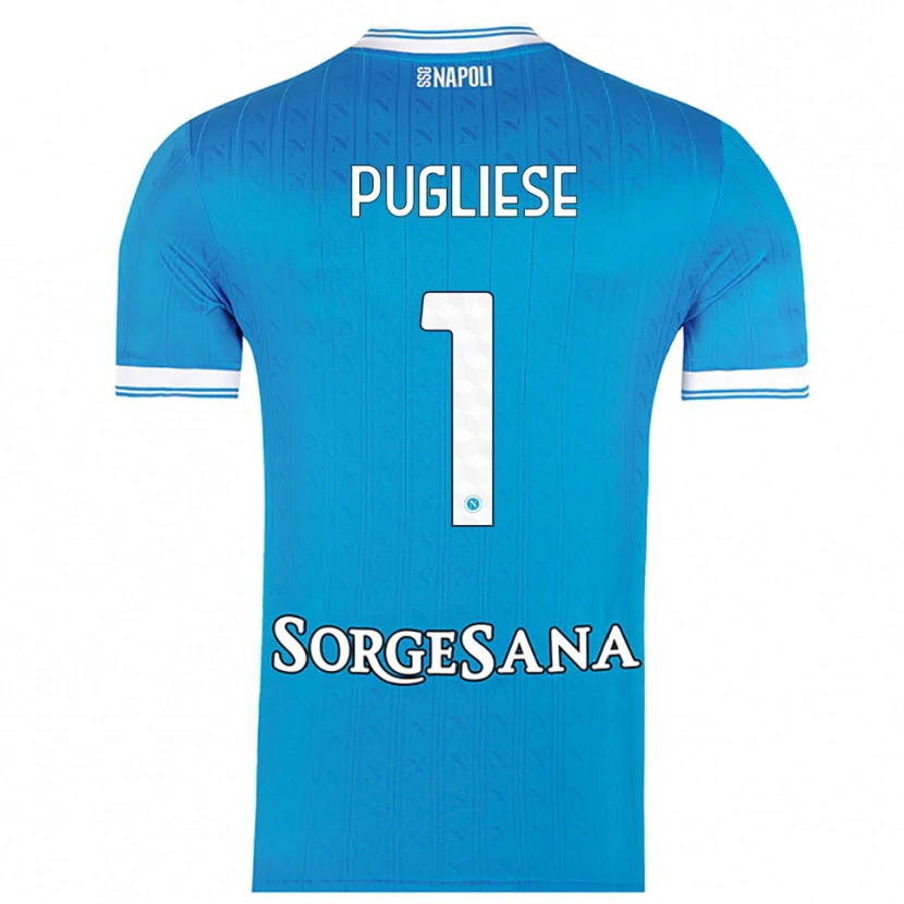 Danxen Damen Claudio Pugliese #1 Himmelblau Weiß Heimtrikot Trikot 2025/26 T-Shirt