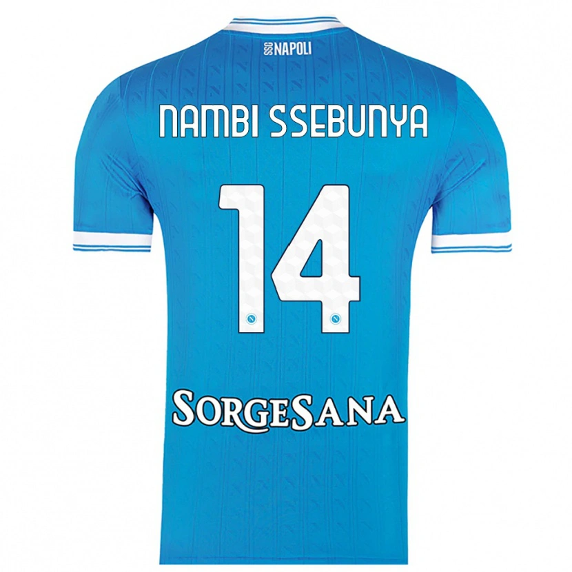 Danxen Damen Violah Nambi Ssebunya #14 Himmelblau Weiß Heimtrikot Trikot 2025/26 T-Shirt