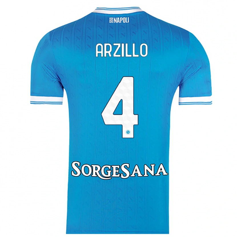 Danxen Damen Antonino Arzillo #4 Himmelblau Weiß Heimtrikot Trikot 2025/26 T-Shirt