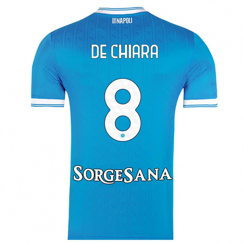 Danxen Damen Emmanuele De Chiara #8 Himmelblau Weiß Heimtrikot Trikot 2025/26 T-Shirt