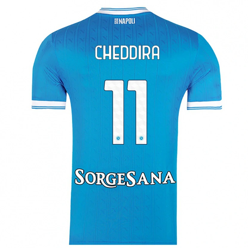 Danxen Damen Walid Cheddira #11 Himmelblau Weiß Heimtrikot Trikot 2025/26 T-Shirt