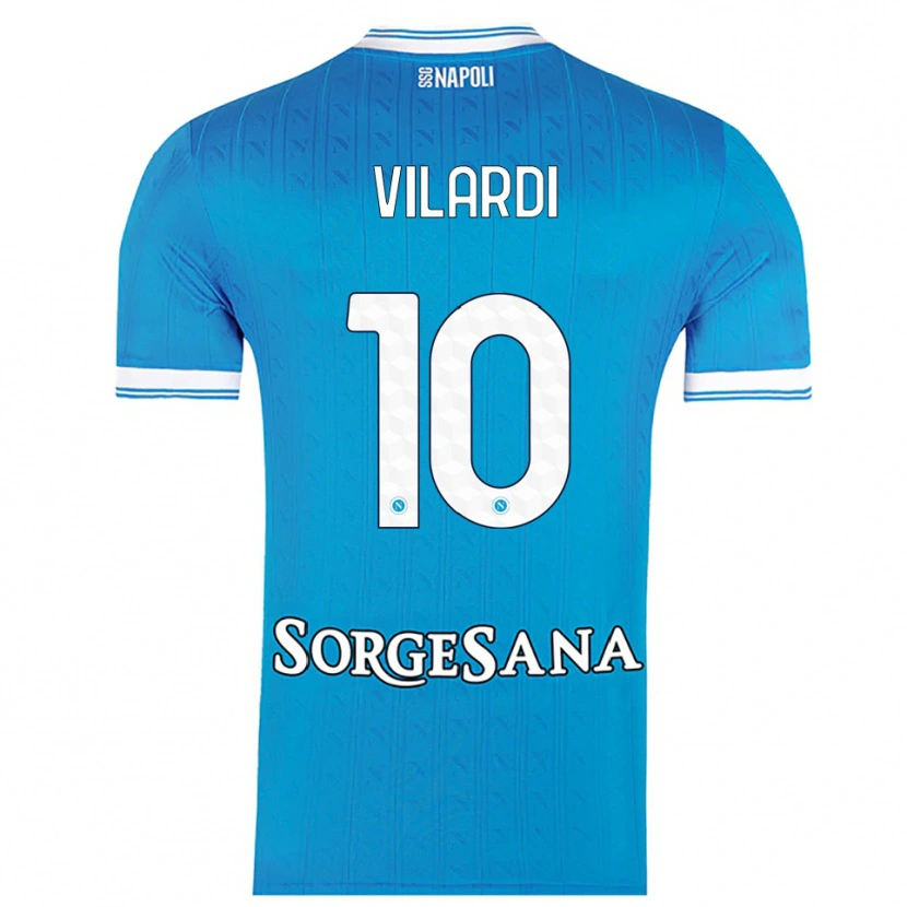 Danxen Damen Mario Vilardi #10 Himmelblau Weiß Heimtrikot Trikot 2025/26 T-Shirt