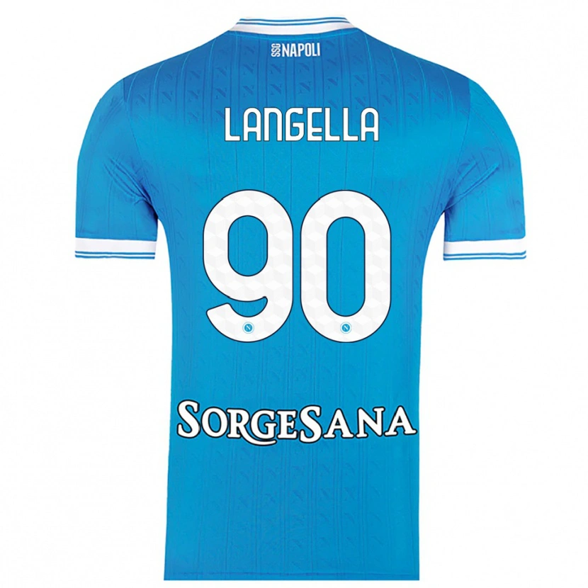 Danxen Damen Gabriella Langella #90 Himmelblau Weiß Heimtrikot Trikot 2025/26 T-Shirt