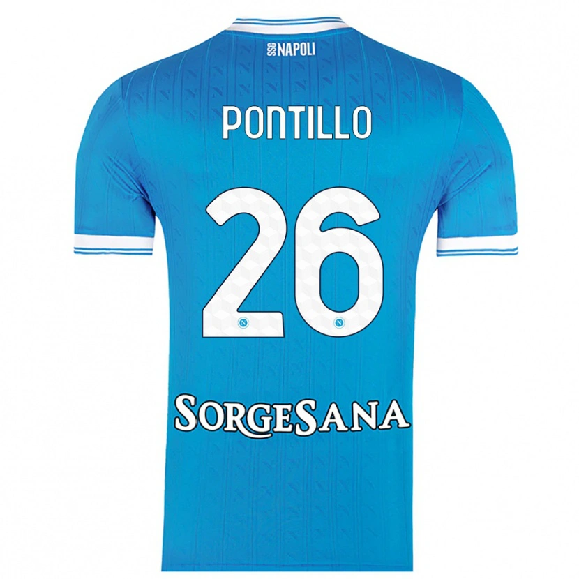 Danxen Damen Pasquale Pontillo #26 Himmelblau Weiß Heimtrikot Trikot 2025/26 T-Shirt