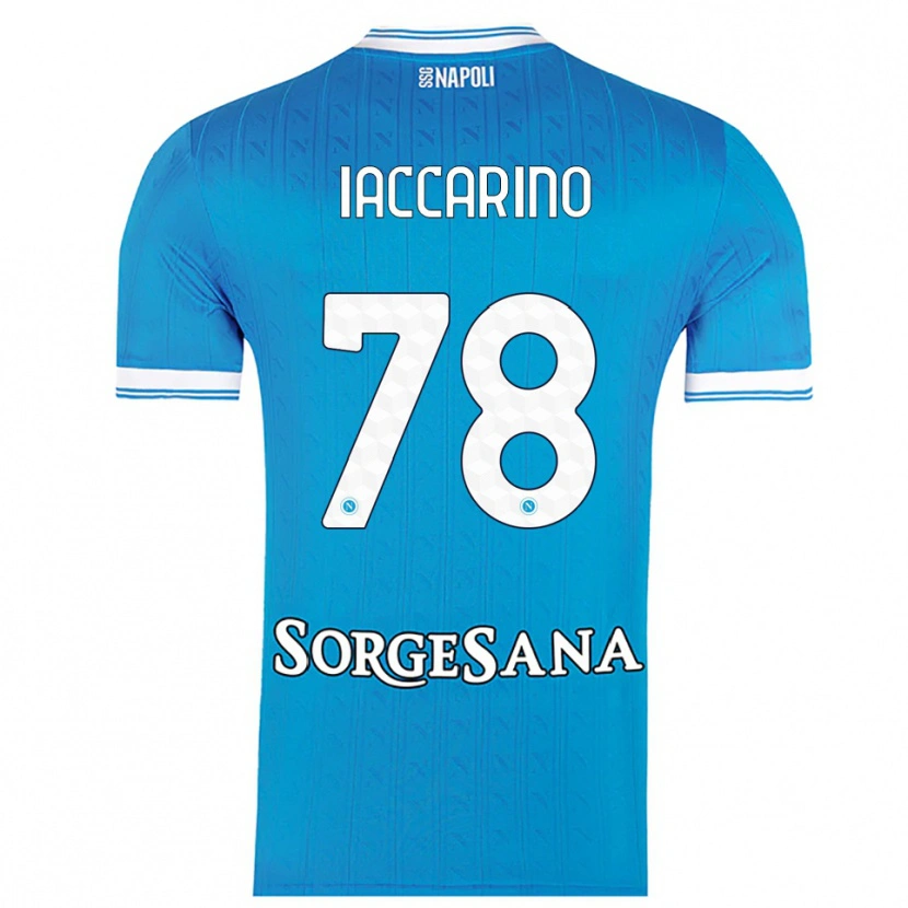 Danxen Damen Gennaro Iaccarino #78 Himmelblau Weiß Heimtrikot Trikot 2025/26 T-Shirt