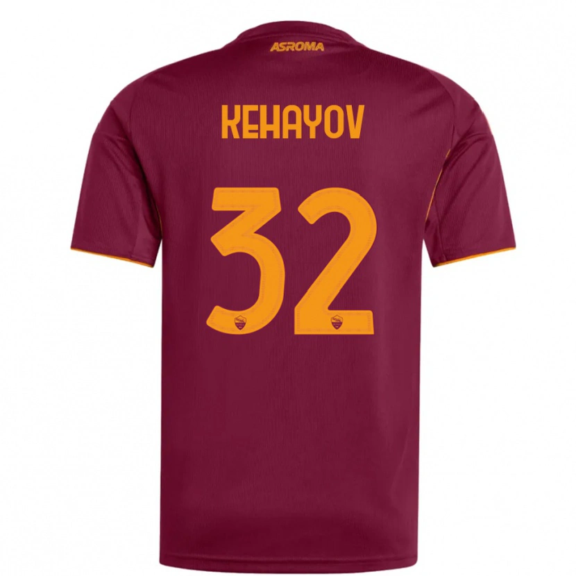Danxen Damen Atanas Kehayov #32 Burgunderrot Orange Heimtrikot Trikot 2025/26 T-Shirt