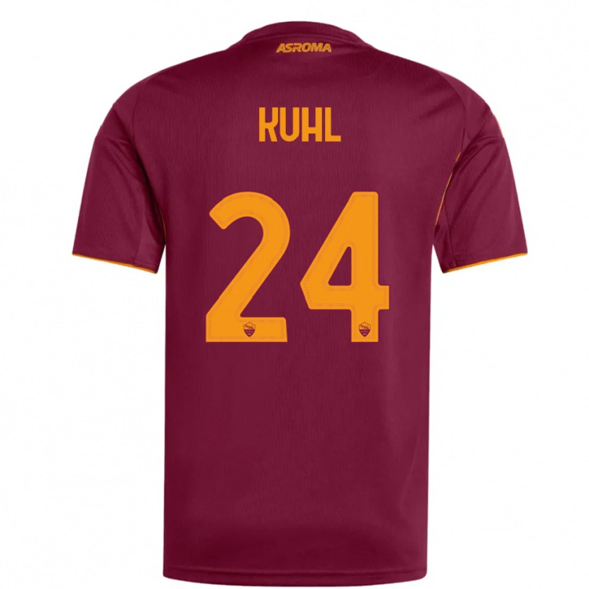 Danxen Damen Kathrine Møller Kühl #24 Burgunderrot Orange Heimtrikot Trikot 2025/26 T-Shirt