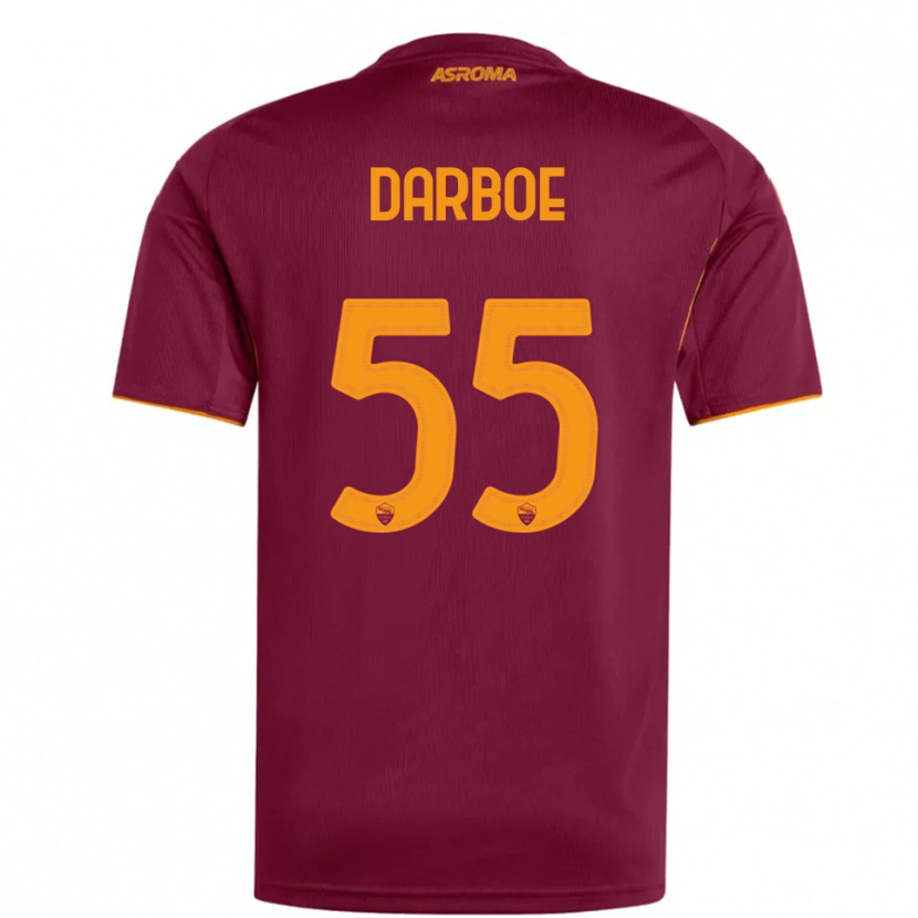 Danxen Damen Ebrima Darboe #55 Burgunderrot Orange Heimtrikot Trikot 2025/26 T-Shirt