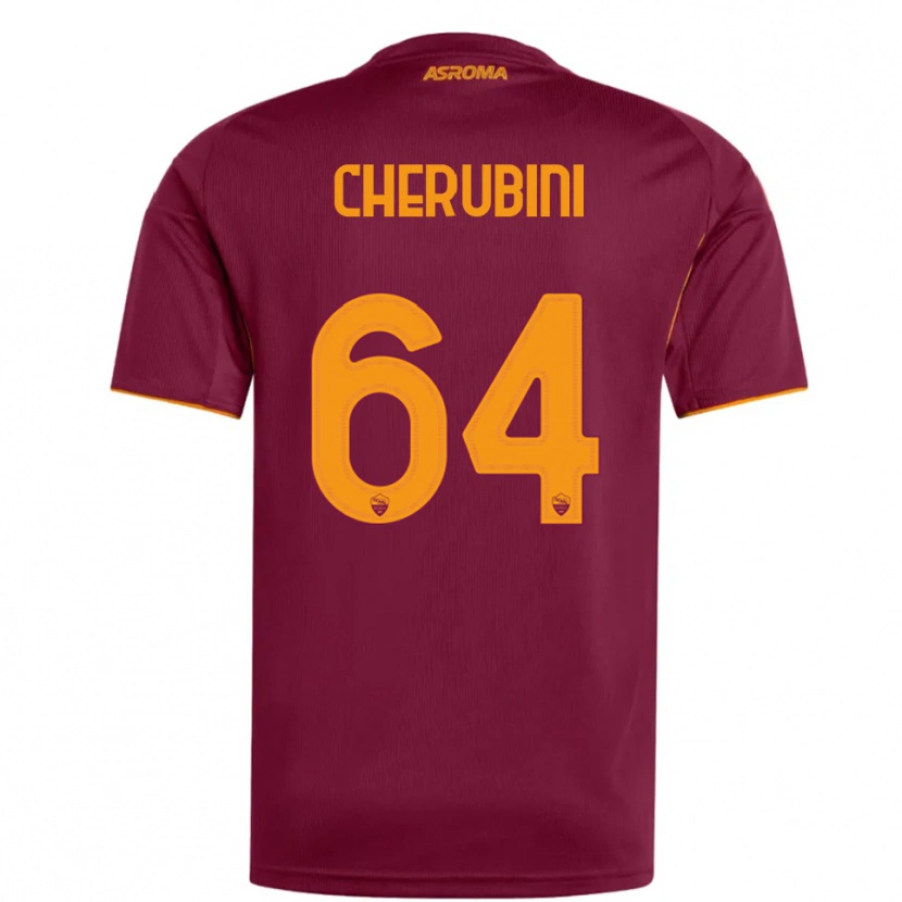Danxen Damen Luigi Cherubini #64 Burgunderrot Orange Heimtrikot Trikot 2025/26 T-Shirt