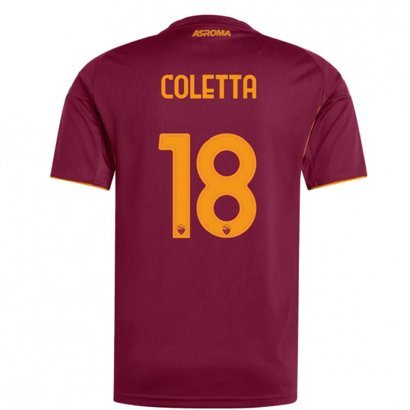 Danxen Damen Federico Coletta #18 Burgunderrot Orange Heimtrikot Trikot 2025/26 T-Shirt
