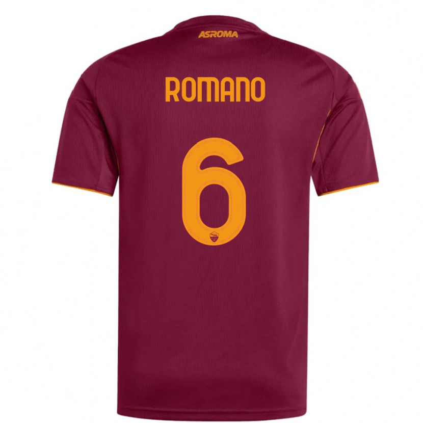 Danxen Damen Alessandro Romano #6 Burgunderrot Orange Heimtrikot Trikot 2025/26 T-Shirt