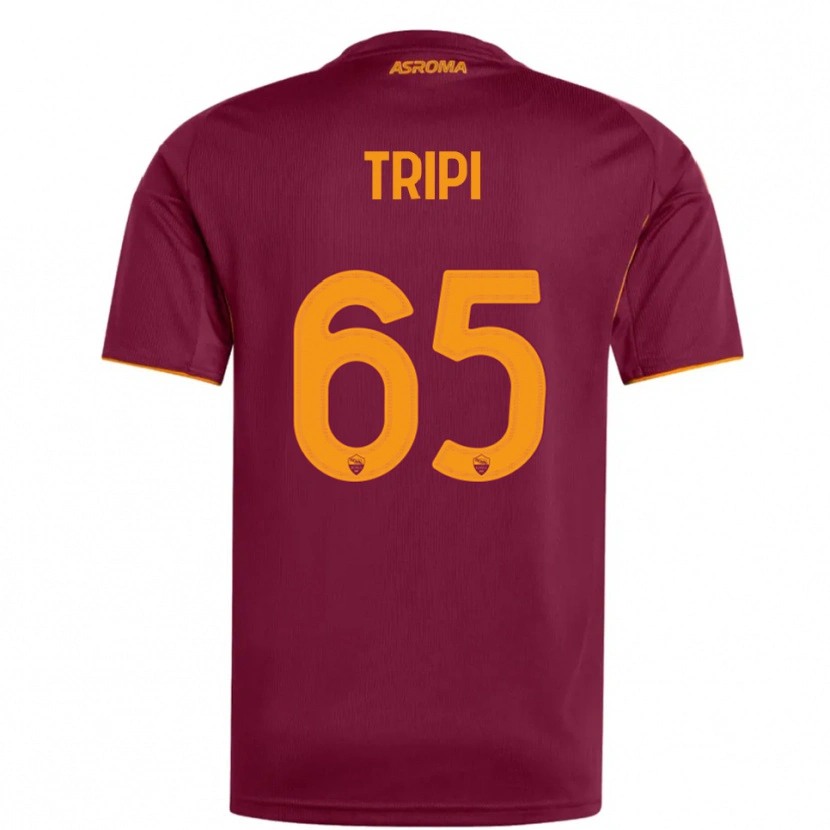 Danxen Damen Filippo Tripi #65 Burgunderrot Orange Heimtrikot Trikot 2025/26 T-Shirt
