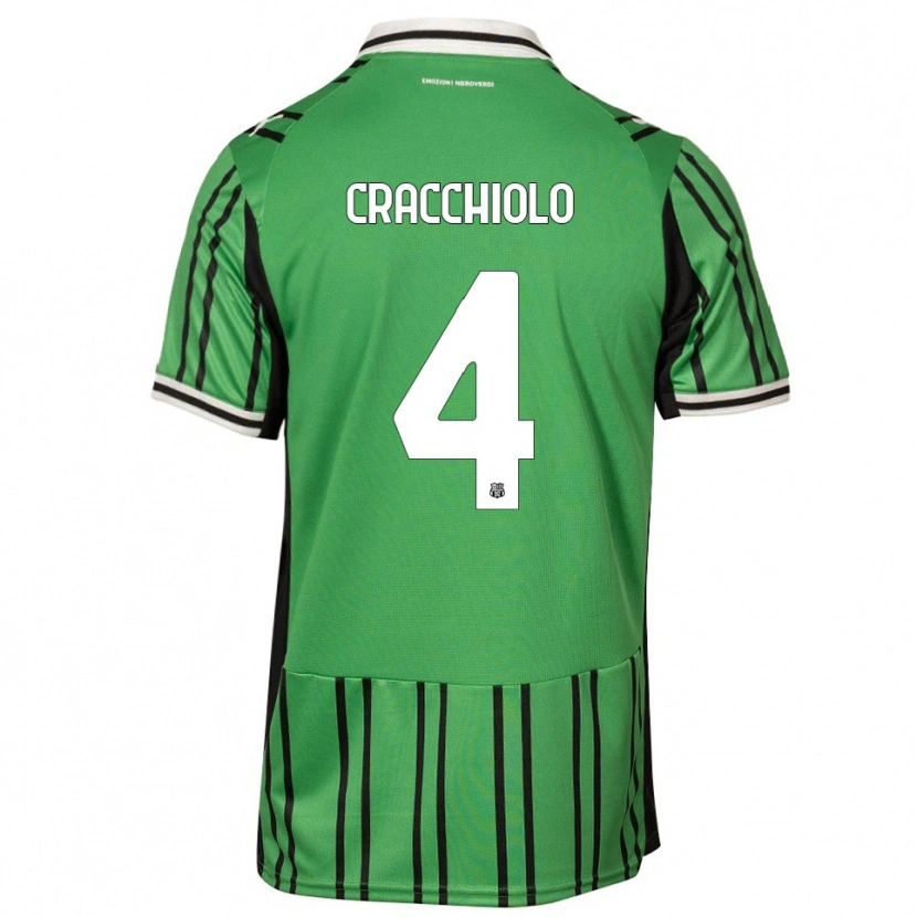 Danxen Damen Leonardo Cracchiolo #4 Grün Schwarz Heimtrikot Trikot 2025/26 T-Shirt