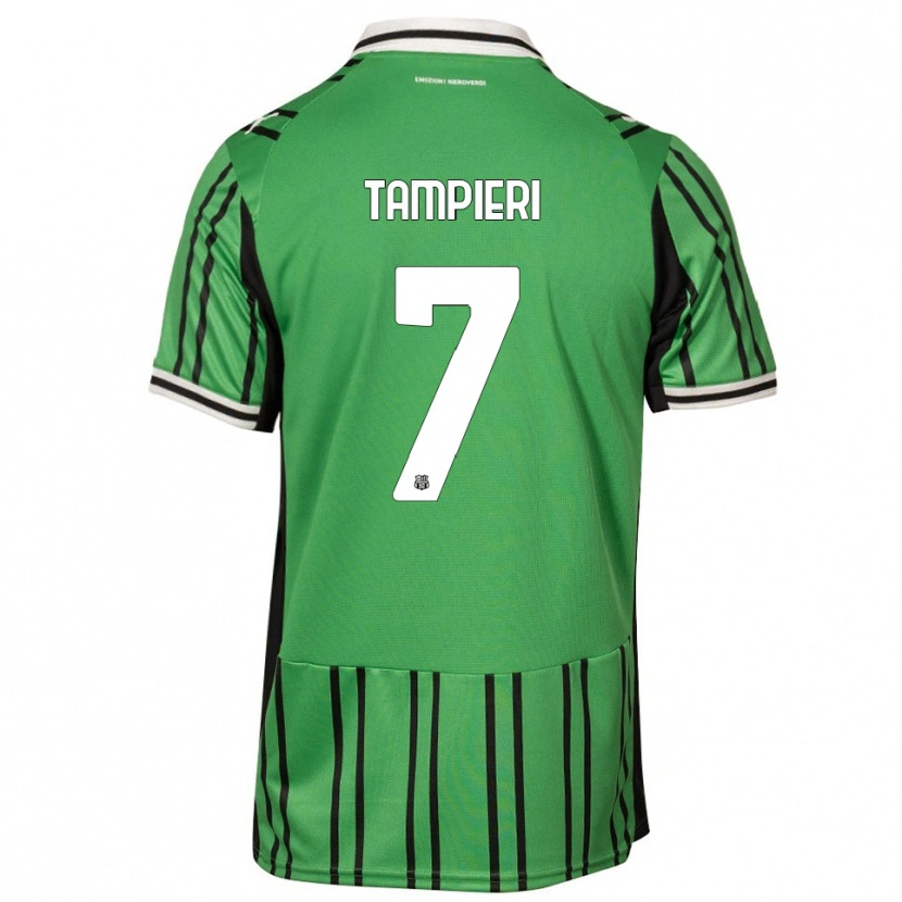 Danxen Damen Diego Tampieri #7 Grün Schwarz Heimtrikot Trikot 2025/26 T-Shirt