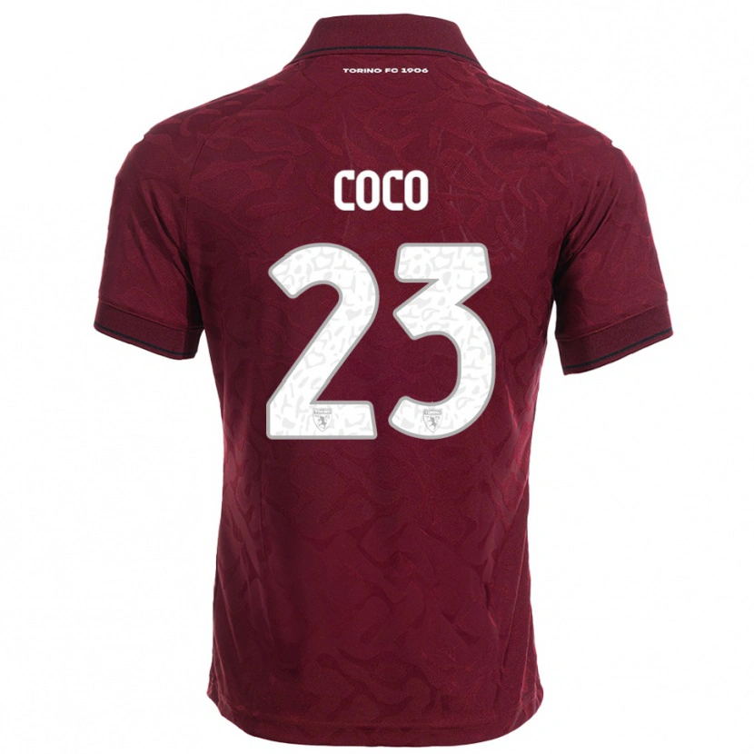 Danxen Damen Saúl Coco #23 Burgunderrot Weiß Heimtrikot Trikot 2025/26 T-Shirt