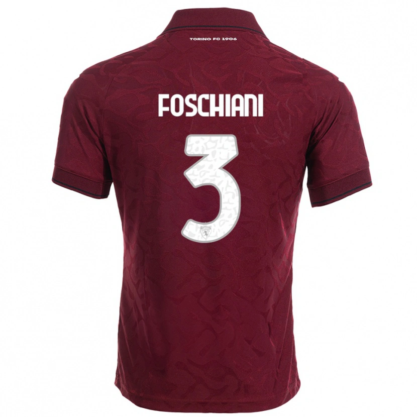 Danxen Damen Francesco Foschiani #3 Burgunderrot Weiß Heimtrikot Trikot 2025/26 T-Shirt