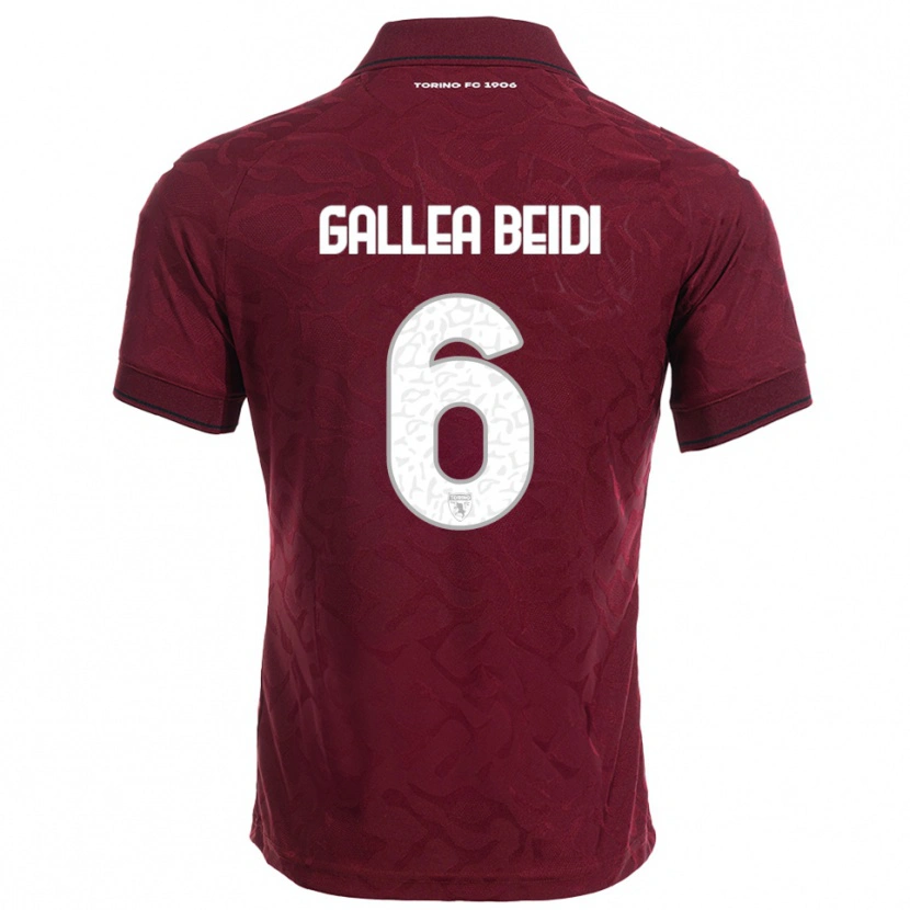 Danxen Damen Francesco Gallea Beidi #6 Burgunderrot Weiß Heimtrikot Trikot 2025/26 T-Shirt