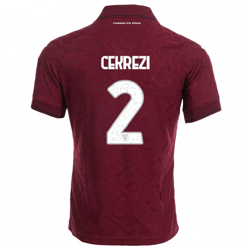 Danxen Damen Lucas Cekrezi #2 Burgunderrot Weiß Heimtrikot Trikot 2025/26 T-Shirt