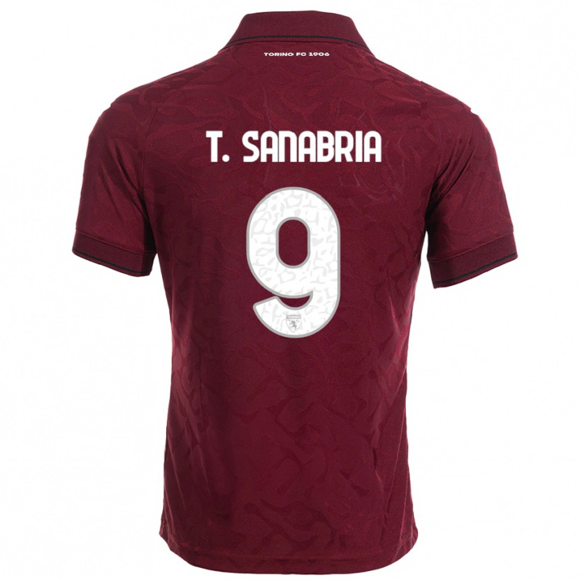 Danxen Damen Antonio Sanabria #9 Burgunderrot Weiß Heimtrikot Trikot 2025/26 T-Shirt