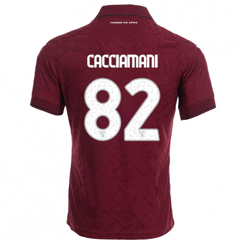 Danxen Damen Alessio Cacciamani #82 Burgunderrot Weiß Heimtrikot Trikot 2025/26 T-Shirt
