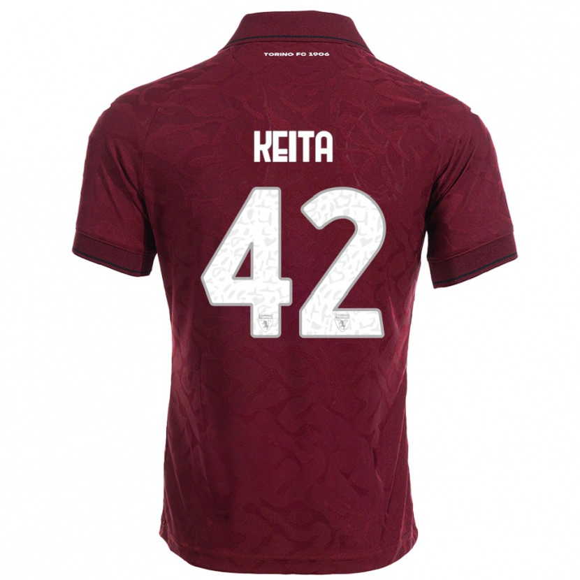 Danxen Damen Karamoko Keita #42 Burgunderrot Weiß Heimtrikot Trikot 2025/26 T-Shirt