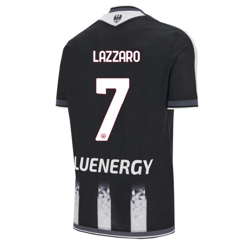 Danxen Damen Davide Lazzaro #7 Schwarz Weiß Heimtrikot Trikot 2025/26 T-Shirt