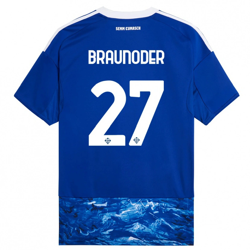Danxen Damen Matthias Braunöder #27 Blau Weiß Heimtrikot Trikot 2025/26 T-Shirt