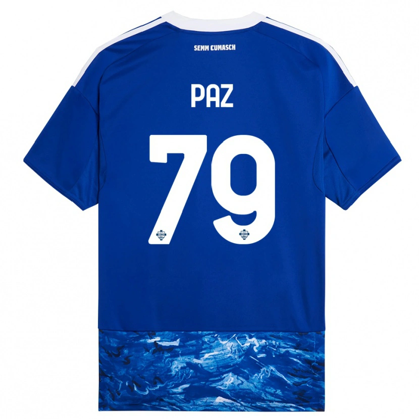 Danxen Damen Nico Paz #79 Blau Weiß Heimtrikot Trikot 2025/26 T-Shirt