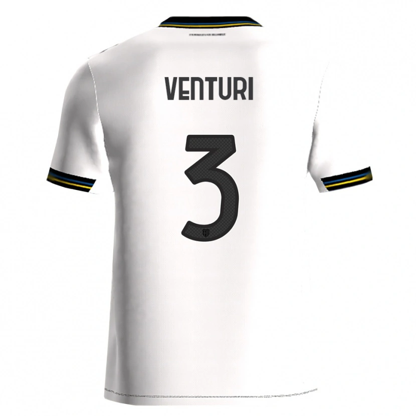 Danxen Damen Edoardo Venturi #3 Weiß Schwarz Heimtrikot Trikot 2025/26 T-Shirt