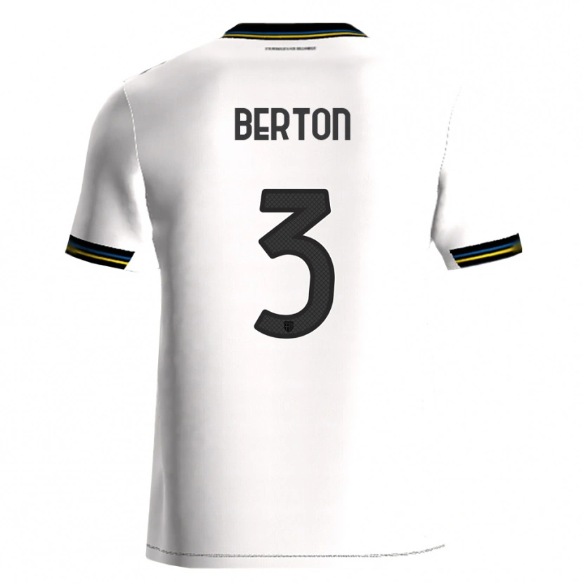 Danxen Damen Federico Berton #3 Weiß Schwarz Heimtrikot Trikot 2025/26 T-Shirt