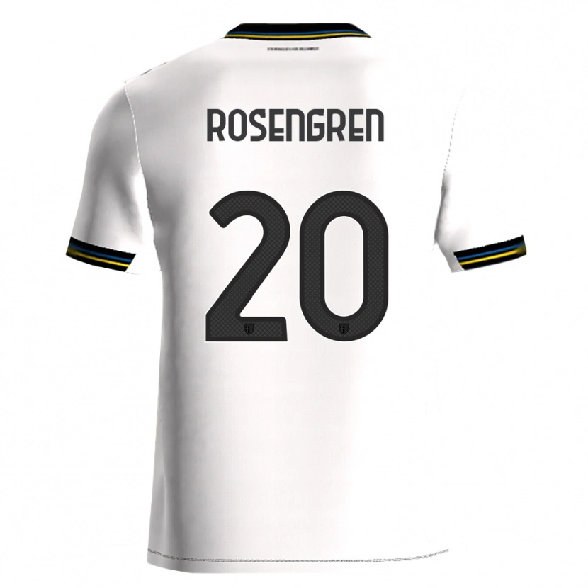 Danxen Damen Lukas Rosengren #20 Weiß Schwarz Heimtrikot Trikot 2025/26 T-Shirt