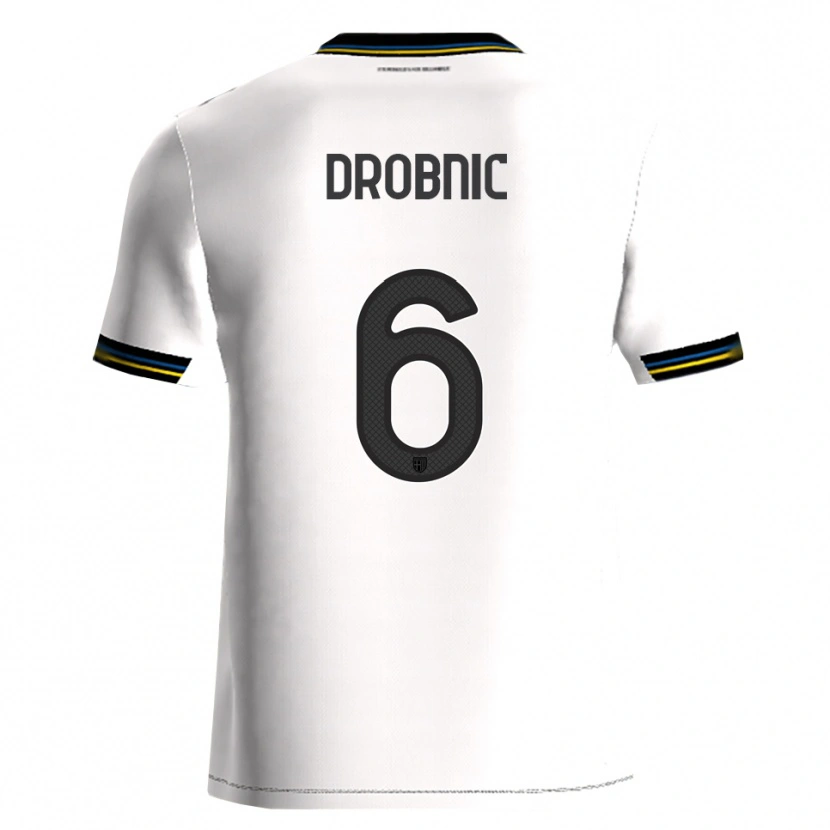 Danxen Damen Dominik Drobnic #6 Weiß Schwarz Heimtrikot Trikot 2025/26 T-Shirt