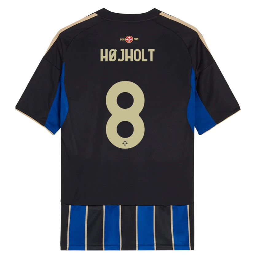 Danxen Damen Malthe Højholt #8 Schwarz Blau Heimtrikot Trikot 2025/26 T-Shirt