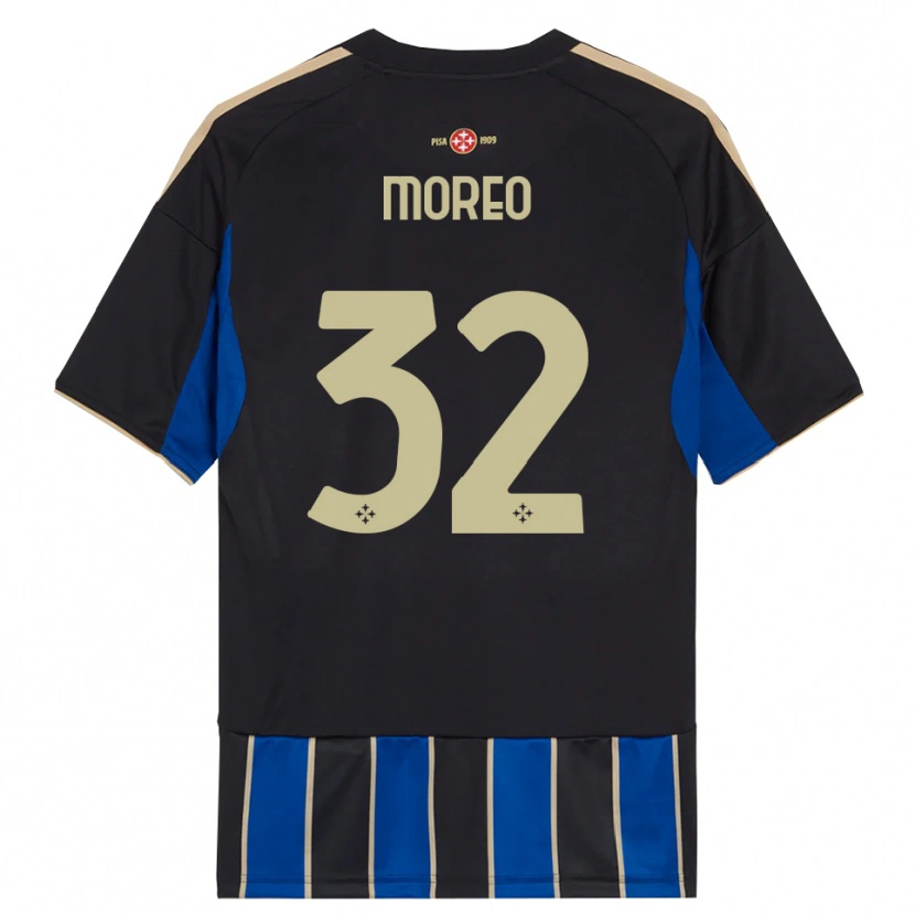Danxen Damen Stefano Moreo #32 Schwarz Blau Heimtrikot Trikot 2025/26 T-Shirt